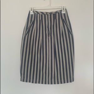 Vintage ESPIRIT Striped Pencil Skirt
